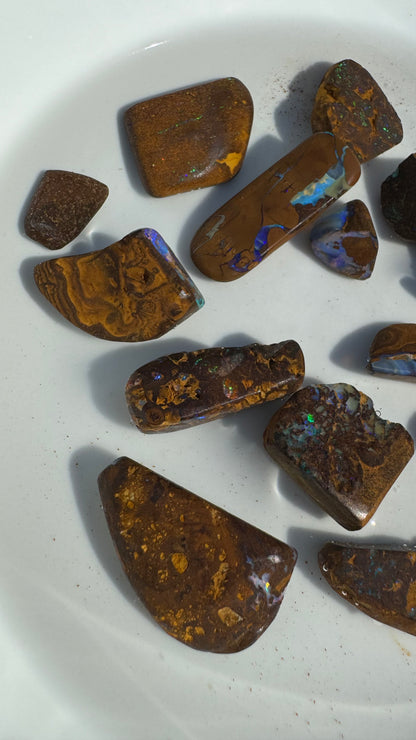 Winton Boulder Opal Hand-Cut Rub Parcel 572carats - Iona Opal Australia