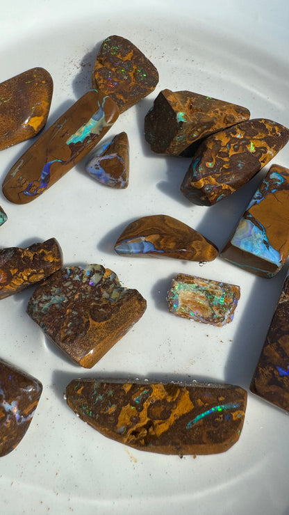 Winton Boulder Opal Hand-Cut Rub Parcel 572carats - Iona Opal Australia