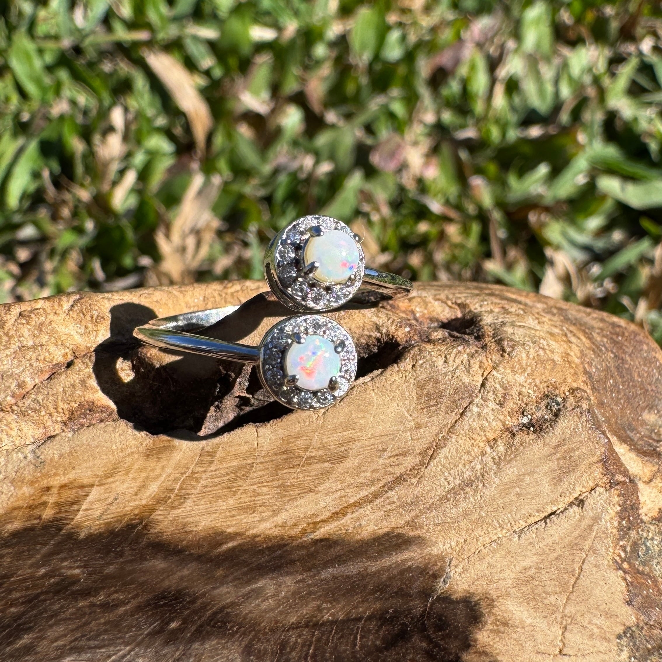 0.3ct Coober Pedy Opal Ring ~ 'Bells Beach Spark' | 925 Sterling Silver | Solid Australian Opal