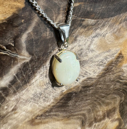 'Twilight Over the Plains' ~ Handcrafted 1.3ct Solid Coober Pedy Opal Sterling Silver Pendant Necklace - Iona Opal Australia