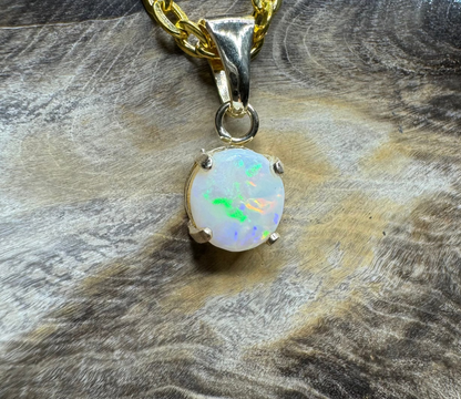 'Outback Dreams' ~ Handcrafted 9ct Solid Gold 0.8ct Coober Pedy Opal Pendant - Iona Opal Australia