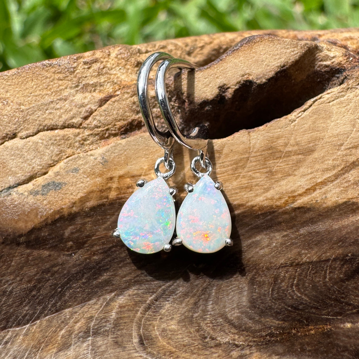 1.2ct Coober Pedy Opal Hook Earrings ~ 'Mitchell Falls Drops' | 925 Sterling Silver | Solid Australian Opal