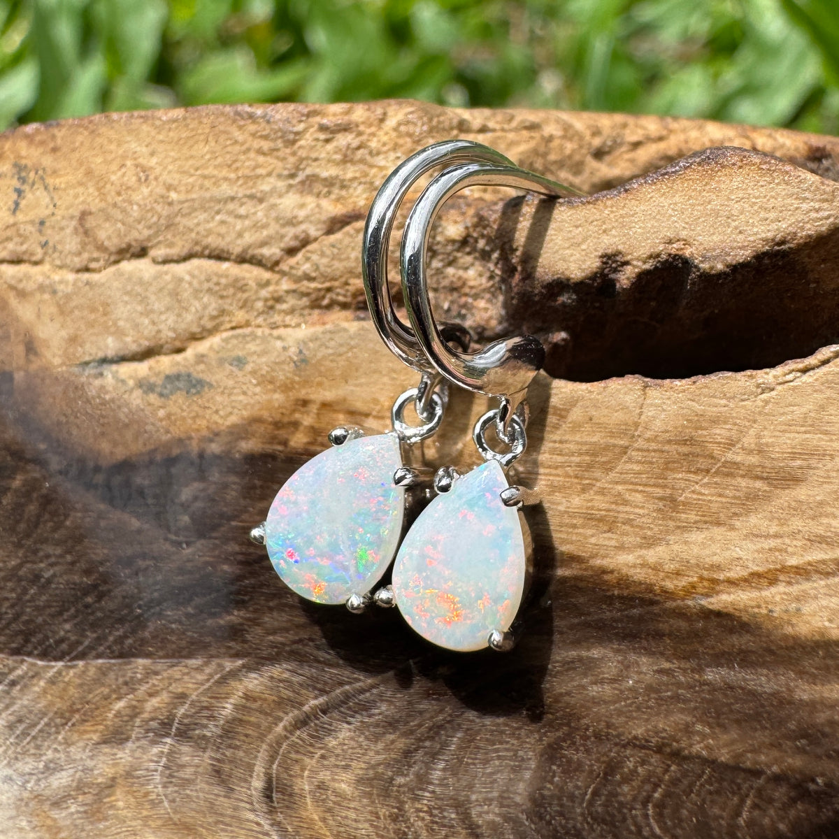1.2ct Coober Pedy Opal Hook Earrings ~ 'Mitchell Falls Drops' | 925 Sterling Silver | Solid Australian Opal