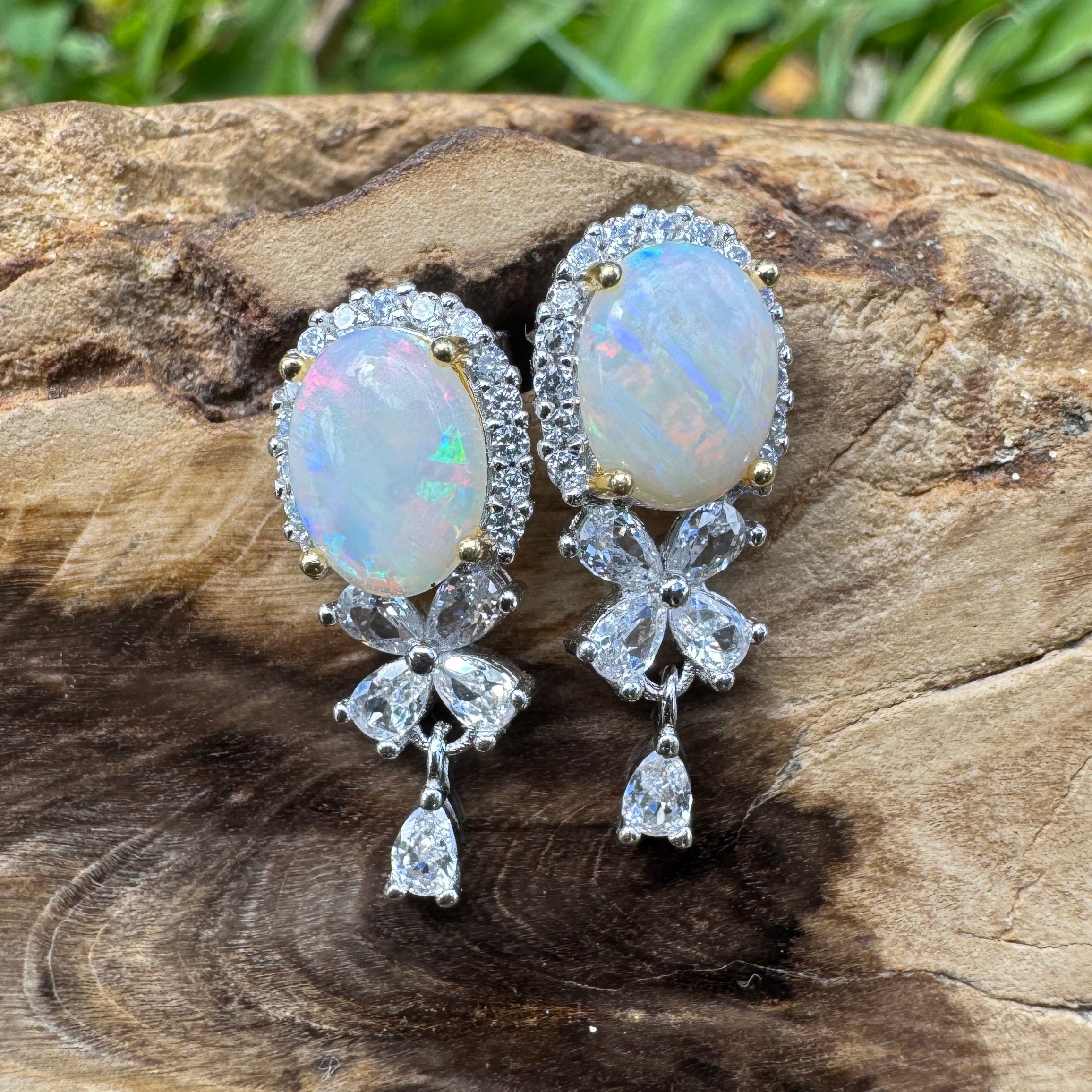 1.4ct Coober Pedy Opal Earrings ~ 'El Questro Sunrise' | 925 Sterling Silver | Solid Australian Opal