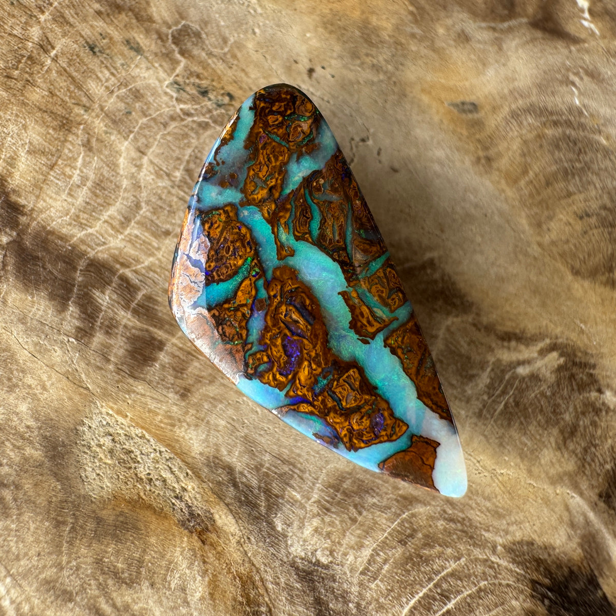 6ct Queensland Boulder Opal | Solid Australian Opal | Hand-Cut
