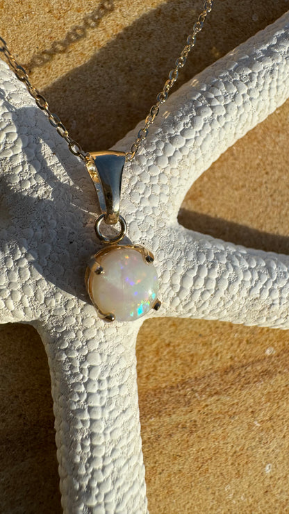 'Outback Dreams' ~ Handcrafted 9ct Solid Gold 0.8ct Coober Pedy Opal Pendant