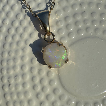 'Outback Dreams' ~ Handcrafted 9ct Solid Gold 0.8ct Coober Pedy Opal Pendant