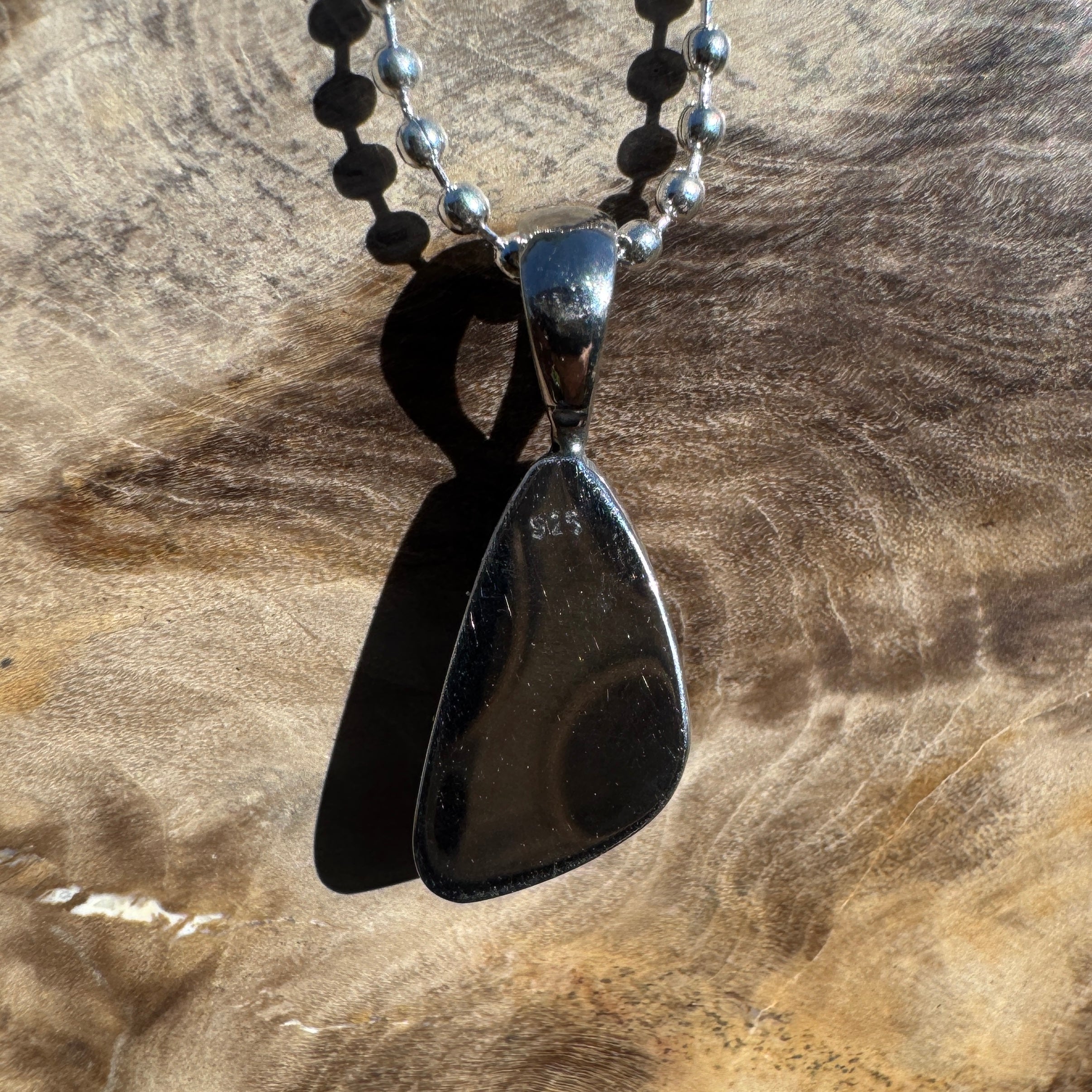 1.3ct Lightning Ridge Opal Pendant Necklace ~ 'Robe Flow' | 925 Sterling Silver | Solid Australian Opal