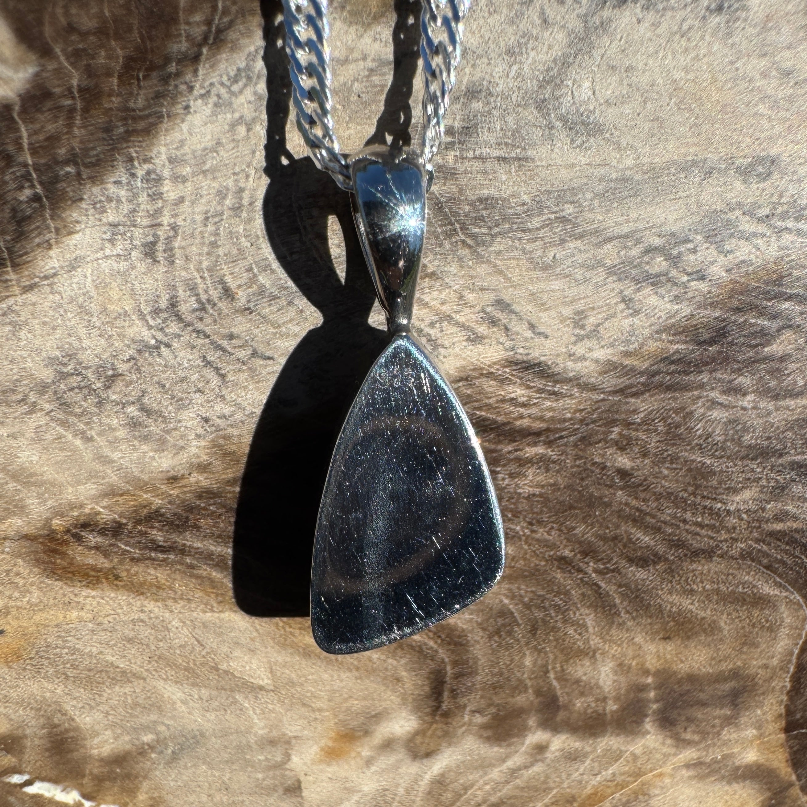 1.4ct Lightning Ridge Opal Pendant Necklace ~ 'Maslin Blue' | 925 Sterling Silver | Solid Australian Opal