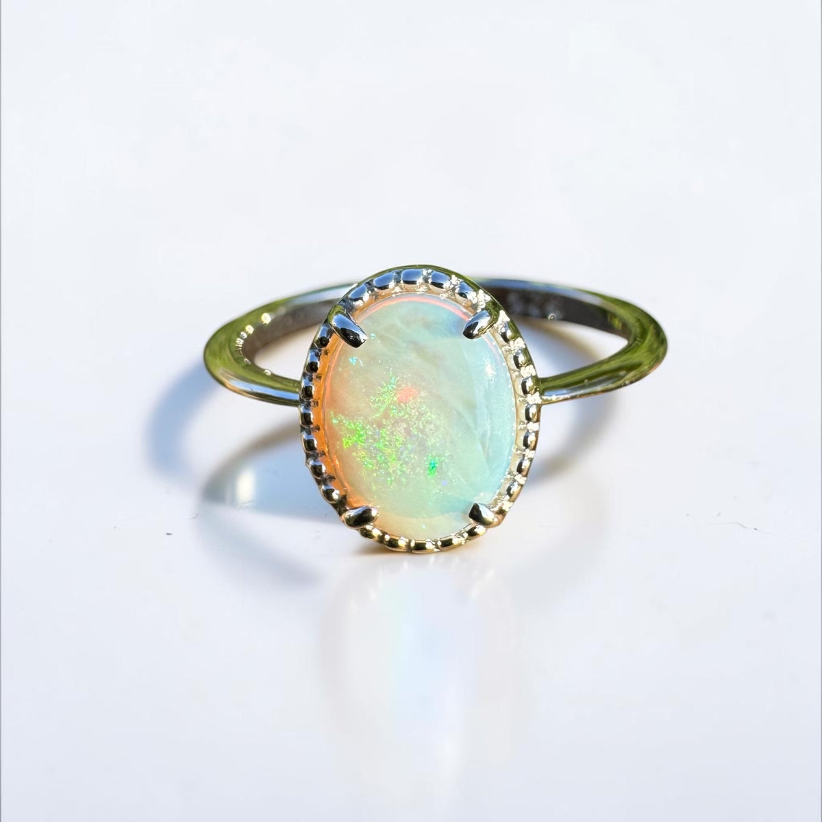 1ct Coober Pedy Opal Ring ~ 'Cataract Gorge Colour' | 925 Sterling Silver | Solid Australian Opal