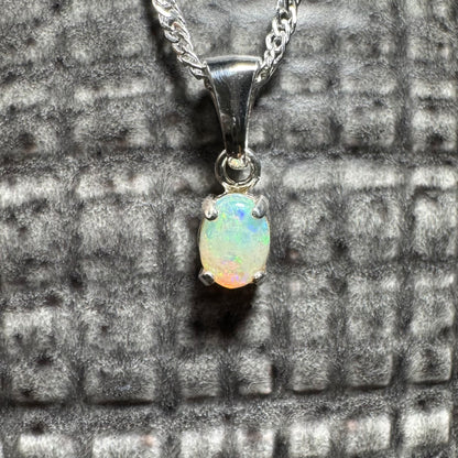 'Port Douglas Light' ~ Handcrafted 0.6ct Solid Coober Pedy Opal Sterling Silver Pendant Necklace