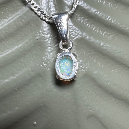 'Port Douglas Light' ~ Handcrafted 0.6ct Solid Coober Pedy Opal Sterling Silver Pendant Necklace