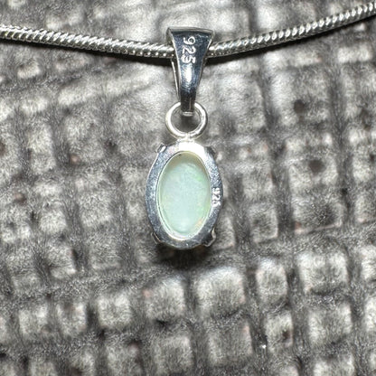 'Coober Pedy Jewel' ~ Handcrafted 0.7ct Solid Coober Pedy Opal Sterling Silver Pendant Necklace