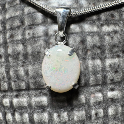 'Banksia Glow' ~ Handcrafted 1.4ct Solid Coober Pedy Opal Sterling Silver Pendant Necklace