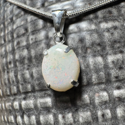 'Banksia Glow' ~ Handcrafted 1.4ct Solid Coober Pedy Opal Sterling Silver Pendant Necklace