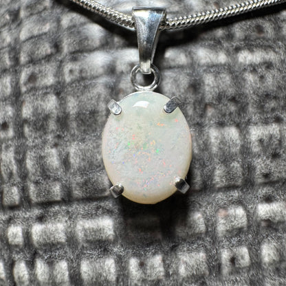 'Banksia Glow' ~ Handcrafted 1.4ct Solid Coober Pedy Opal Sterling Silver Pendant Necklace