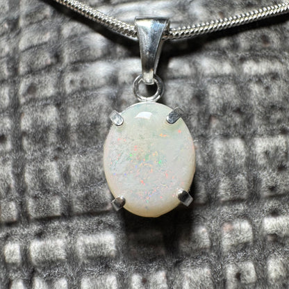 'Banksia Glow' ~ Handcrafted 1.4ct Solid Coober Pedy Opal Sterling Silver Pendant Necklace