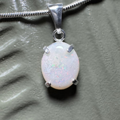 'Banksia Glow' ~ Handcrafted 1.4ct Solid Coober Pedy Opal Sterling Silver Pendant Necklace