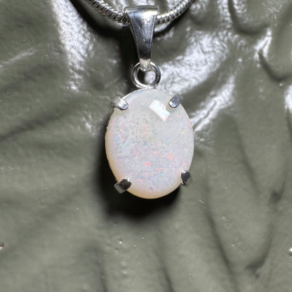 'Banksia Glow' ~ Handcrafted 1.4ct Solid Coober Pedy Opal Sterling Silver Pendant Necklace