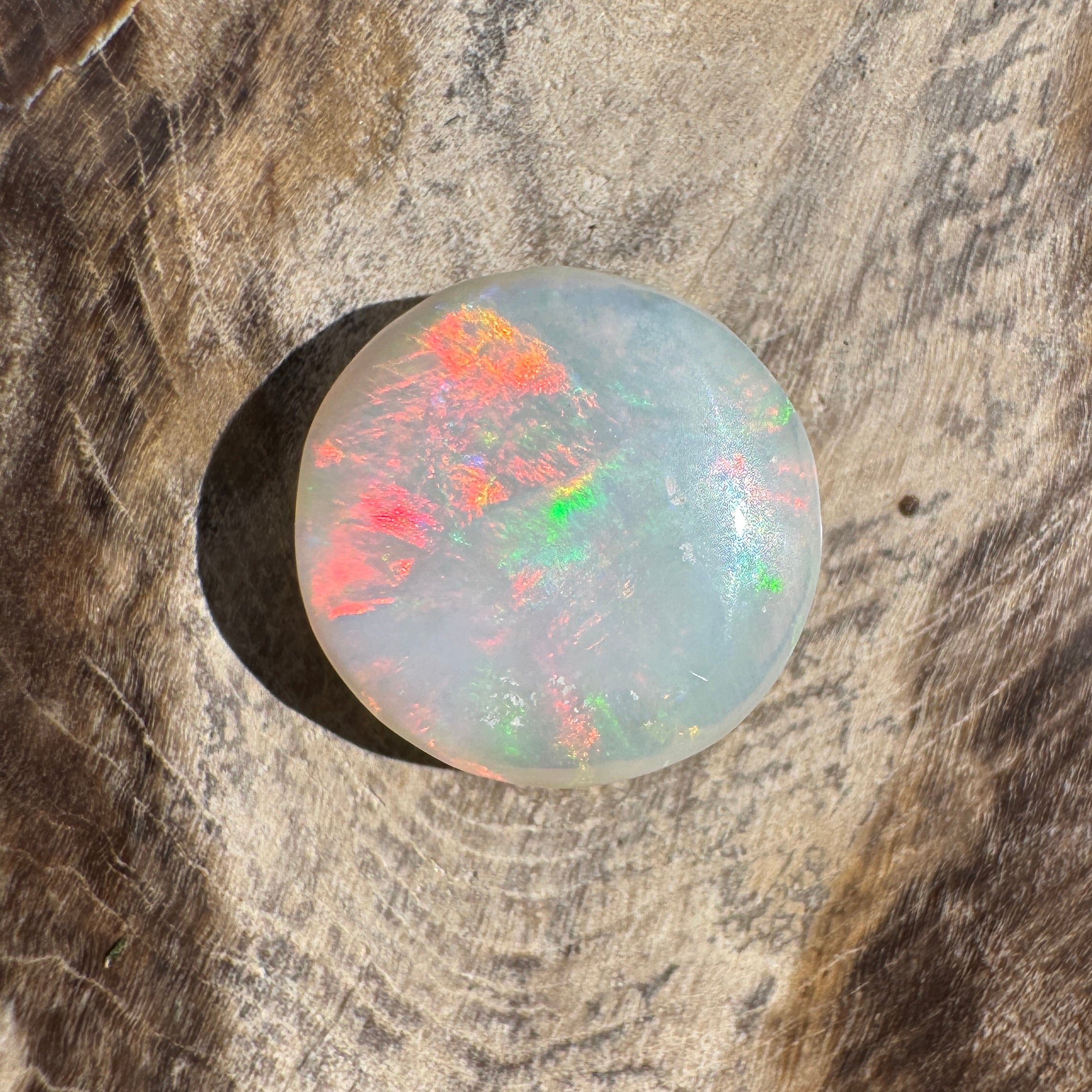 2.3ct Lightning Ridge Round Opal | Solid Australian Opal | Hand-Cut