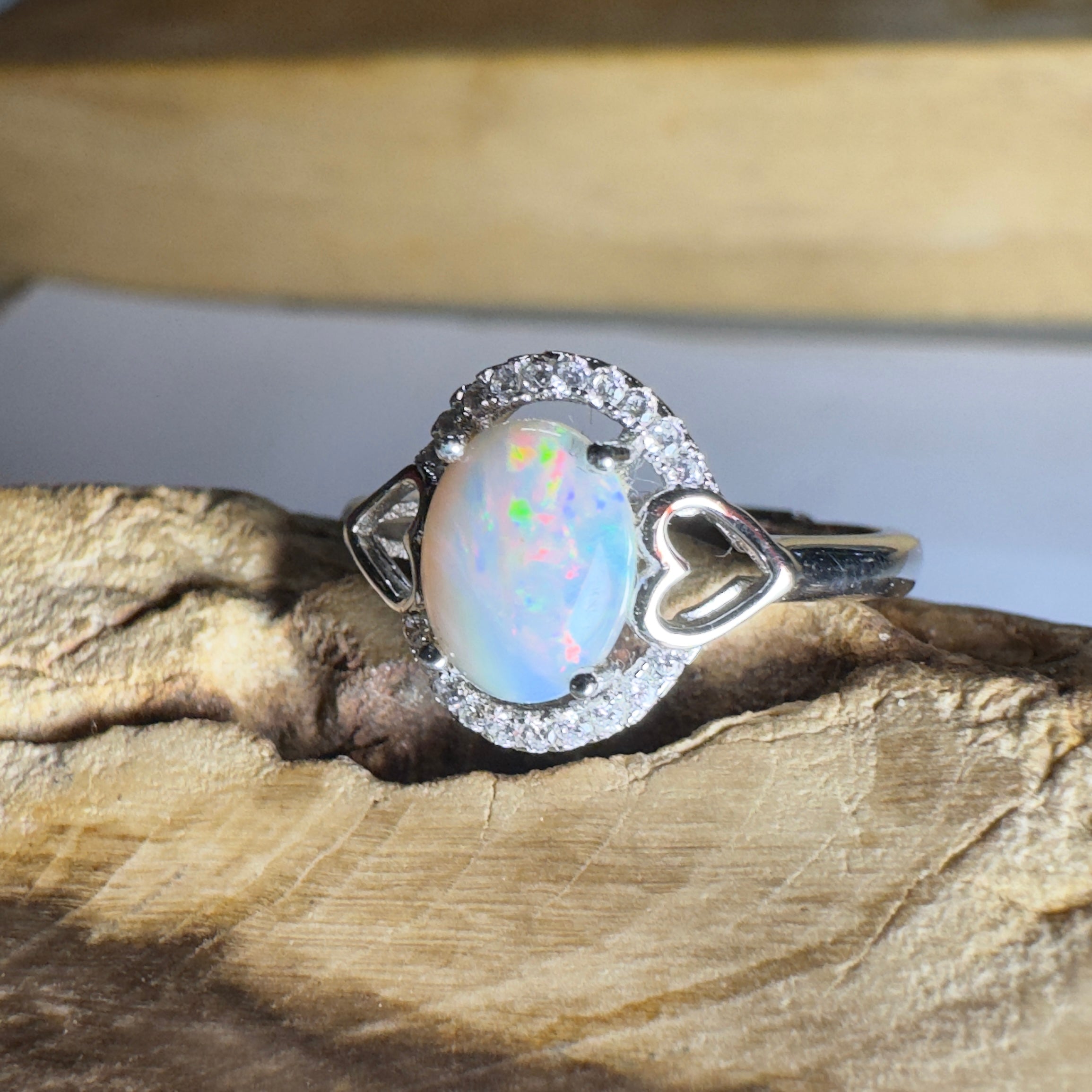Agnes Waters Wonder ~ 0.8ct Coober Pedy Opal 925 Silver Ring