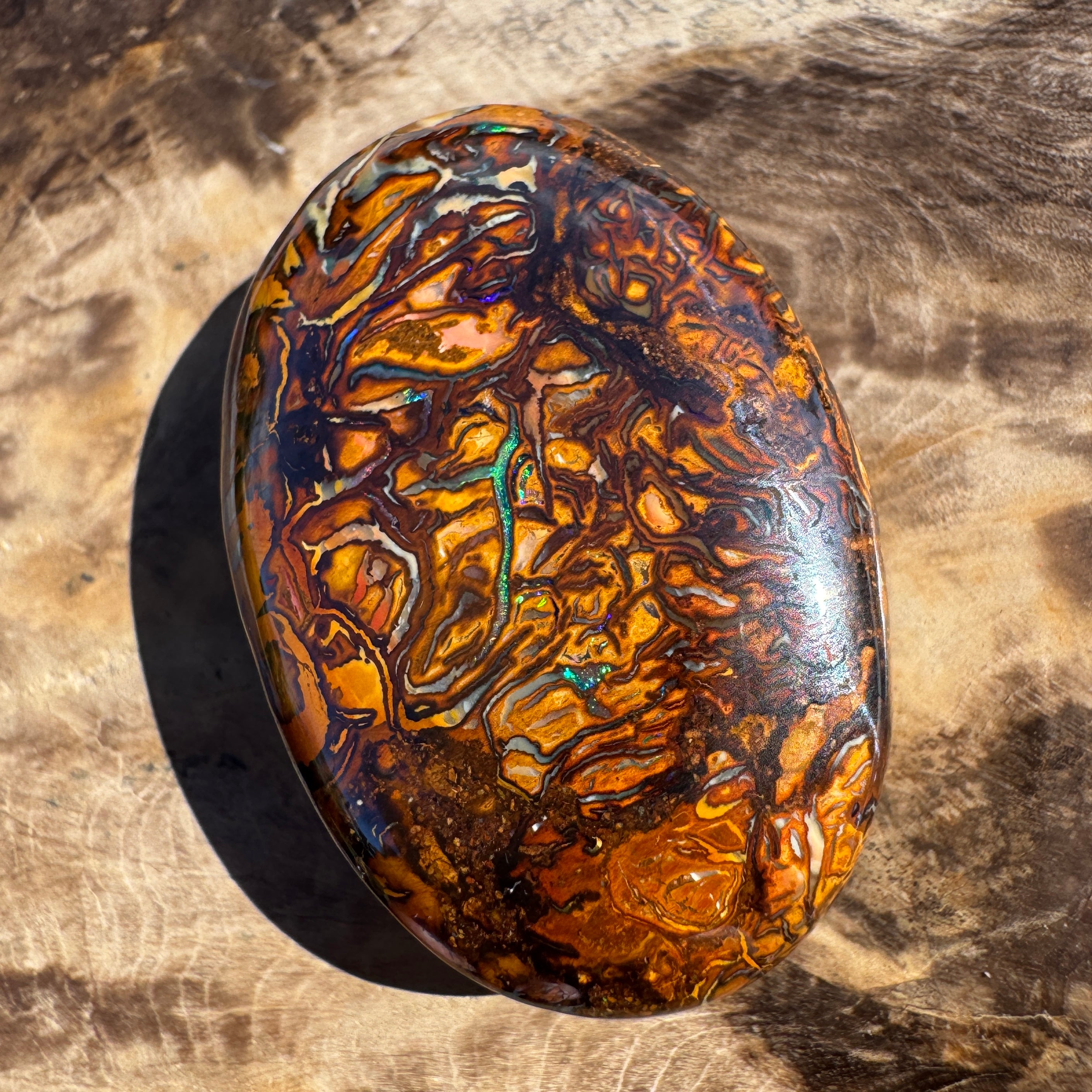 103ct Queensland Boulder Opal | Solid Australian Opal | Hand-Cut