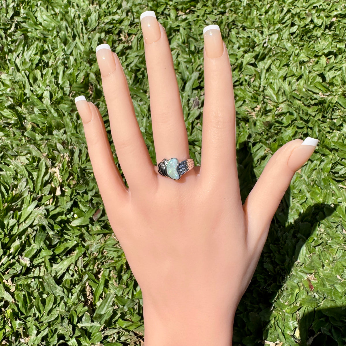 1ct Coober Pedy Opal Ring ~ 'Katoomba Colour' | 925 Sterling Silver | Solid Australian Opal