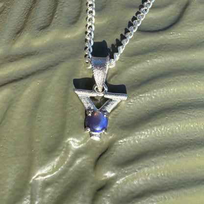 'Your Radiance' ~ Handcrafted 0.2ct Solid Lightning Ridge Opal Sterling Silver 'Y' Pendant Necklace