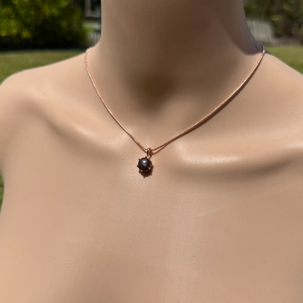 1.6ct Queensland Opal Pendant Necklace ~ 'Coffs Coast Green' | Rose Gold Coated 925 Sterling Silver | Solid Australian Opal