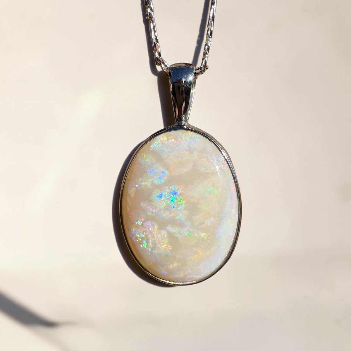 7.5ct Lightning Ridge Opal Pendant Necklace ~ 'Minyon Falls Dawnbreak' | 925 Sterling Silver | Solid Australian Opal