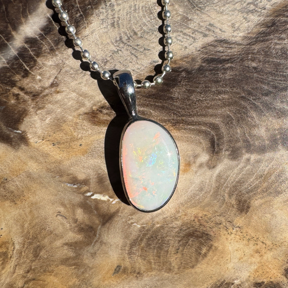 1.8ct Coober Pedy Opal Pendant Necklace ~ 'Mount Canobolas Dusk' | 925 Sterling Silver | Solid Australian Opal