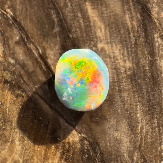 Hand-Cut Solid Lightning Ridge Black Opal 0.9carat