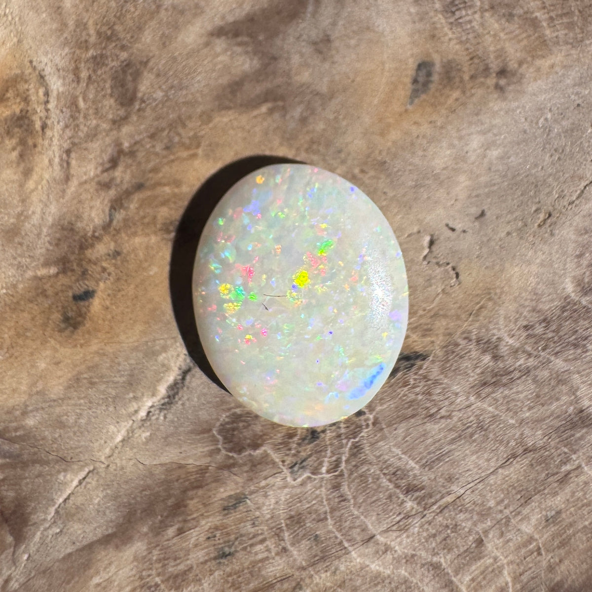 1.5ct Coober Pedy White Opal | Solid Australian Opal | Hand-Cut