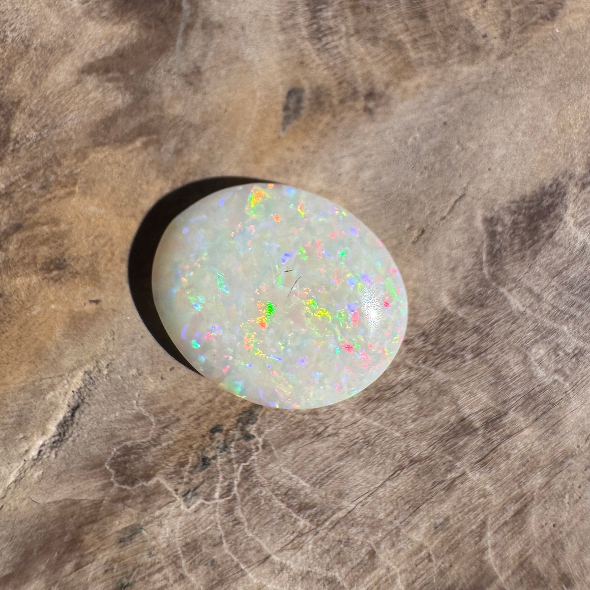1.5ct Coober Pedy White Opal | Solid Australian Opal | Hand-Cut