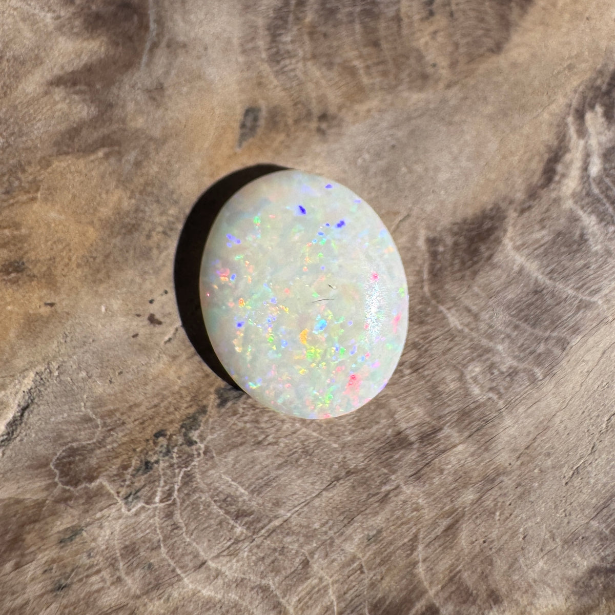 1.5ct Coober Pedy White Opal | Solid Australian Opal | Hand-Cut