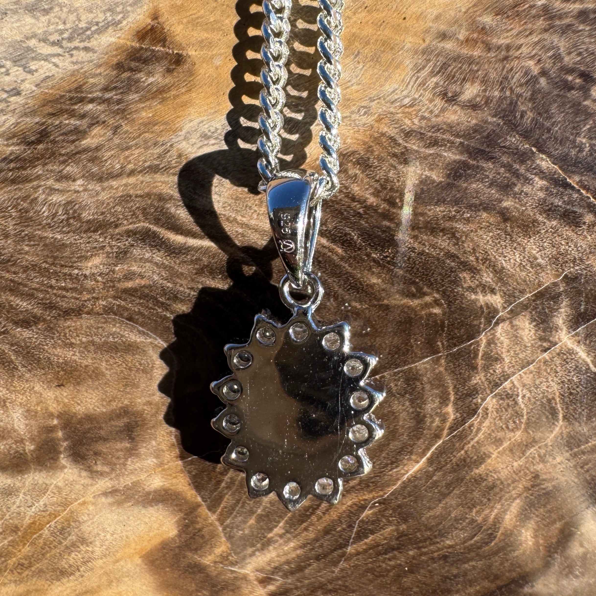 0.5ct Lightning Ridge Opal Pendant Necklace ~ 'Hawkings Point Blues' | 925 Sterling Silver | Solid Australian Opal