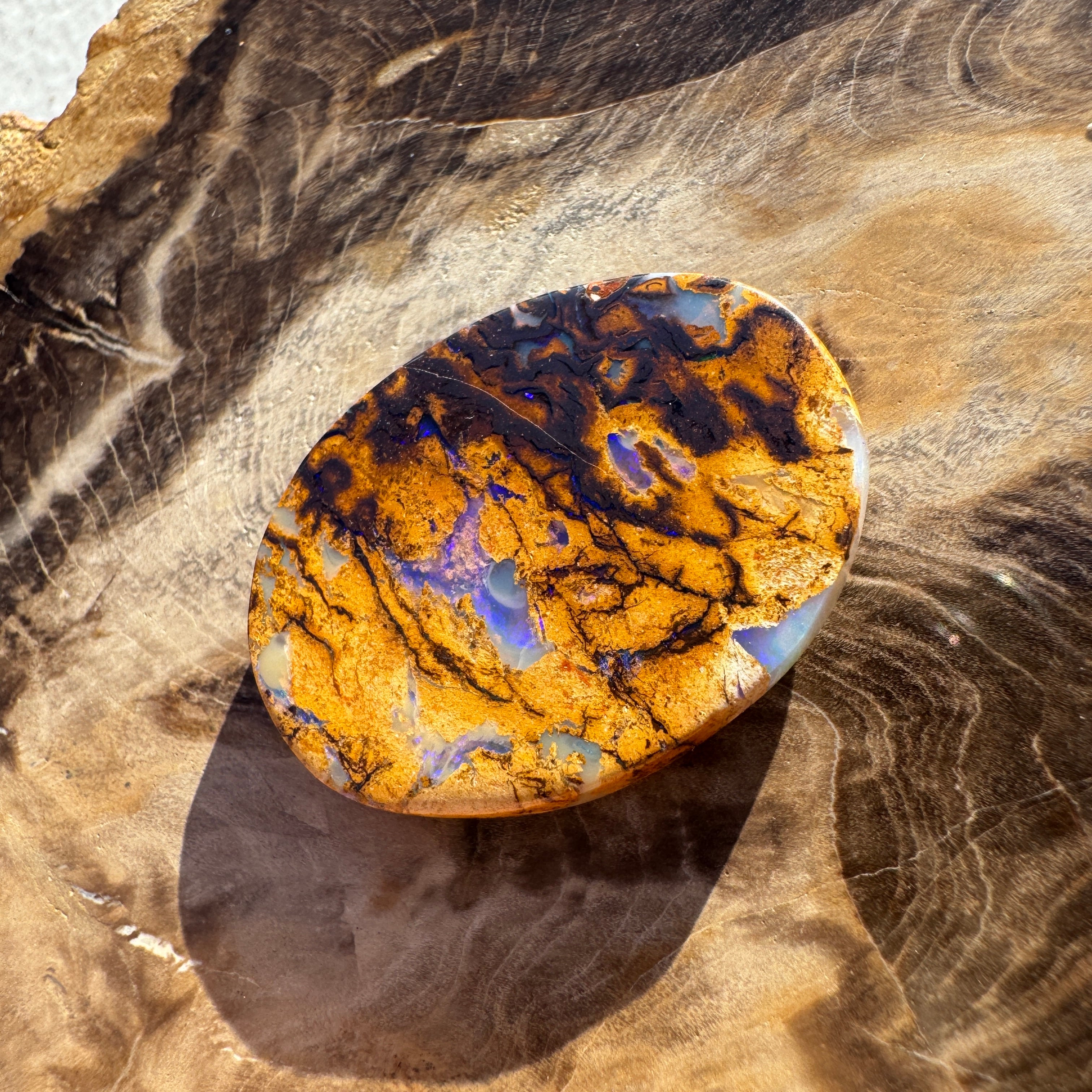 21.1ct Queensland Boulder Opal | Solid Australian Opal | Hand-Cut