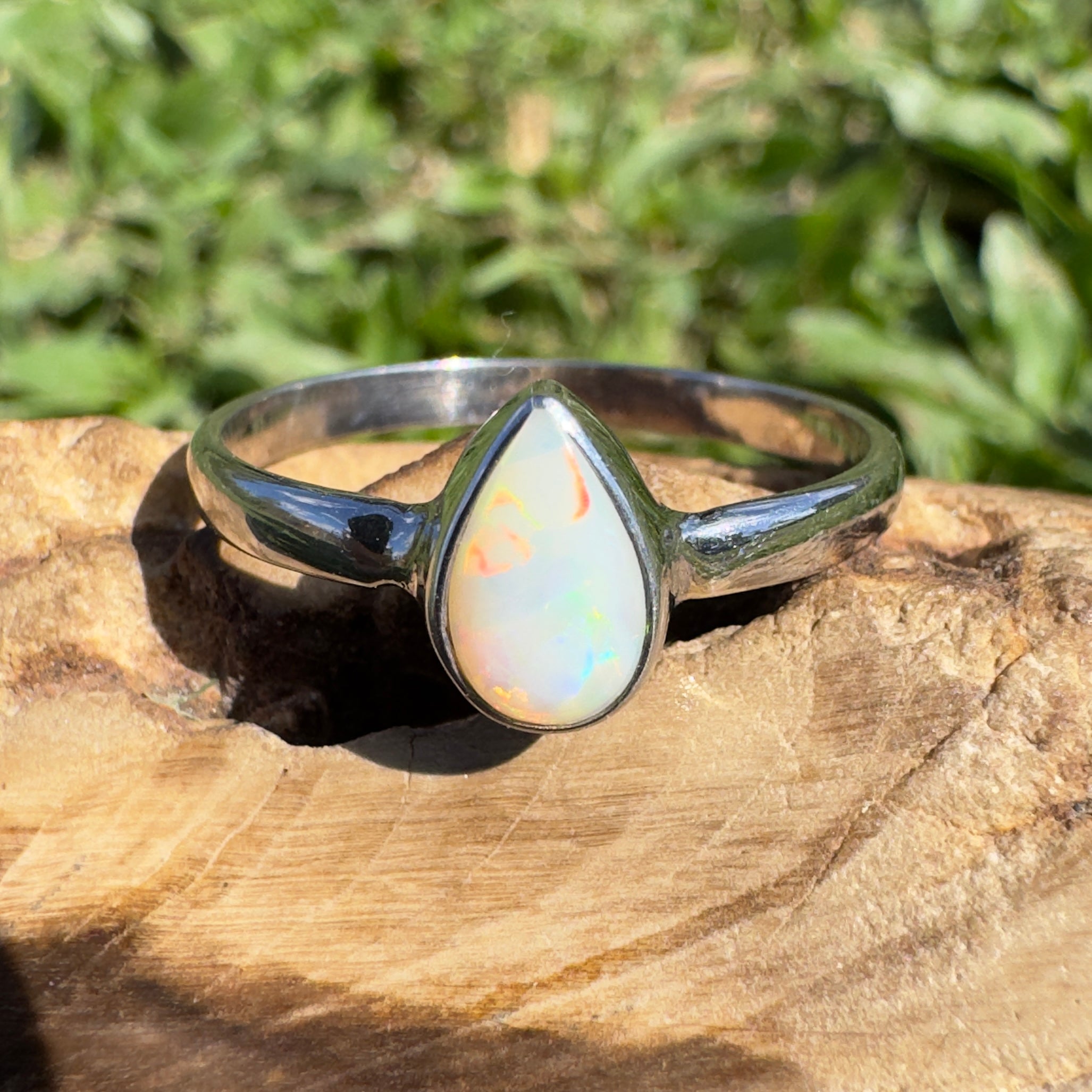 1.2ct Coober Pedy Opal Ring ~ 'Broome Starlight' | 925 Sterling Silver | Solid Australian Opal