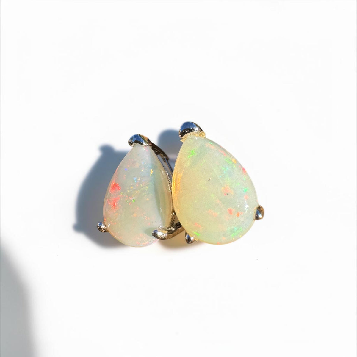 1.2ct Coober Pedy Opal Earrings ~ 'Walpole Sparkle' | 925 Sterling Silver | Solid Australian Opal