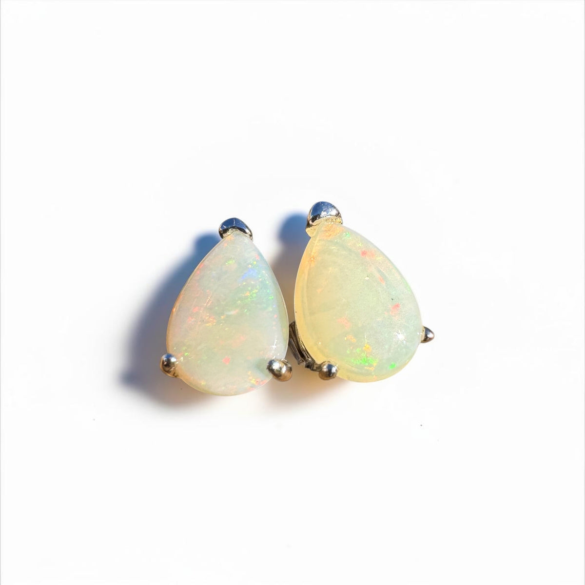 1.2ct Coober Pedy Opal Earrings ~ 'Walpole Sparkle' | 925 Sterling Silver | Solid Australian Opal