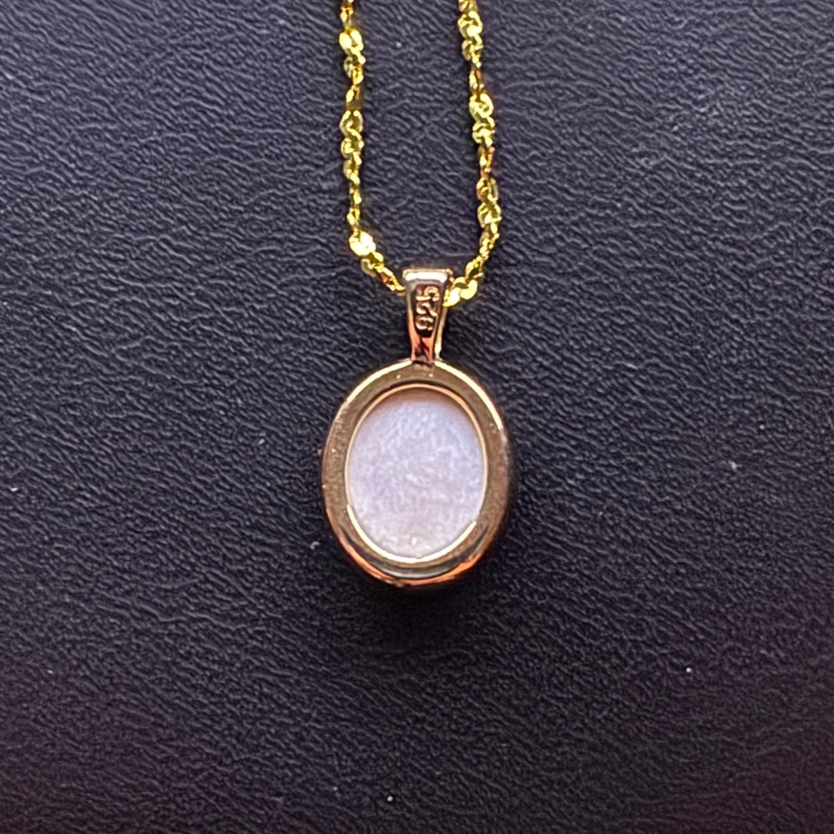 1.2ct Coober Pedy Opal Pendant Necklace ~ 'Gulgong Gold' | Yellow Gold Coated 925 Sterling Silver | Solid Australian Opal