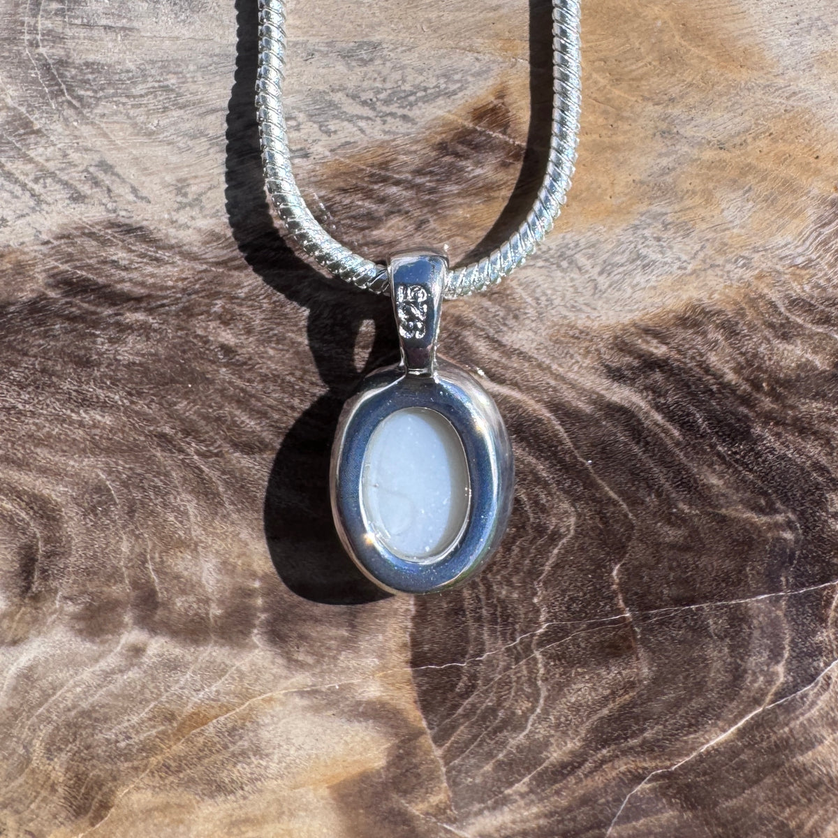0.8ct Coober Pedy Opal Pendant Necklace ~ 'Mataranka Glow' | 925 Sterling Silver | Solid Australian Opal