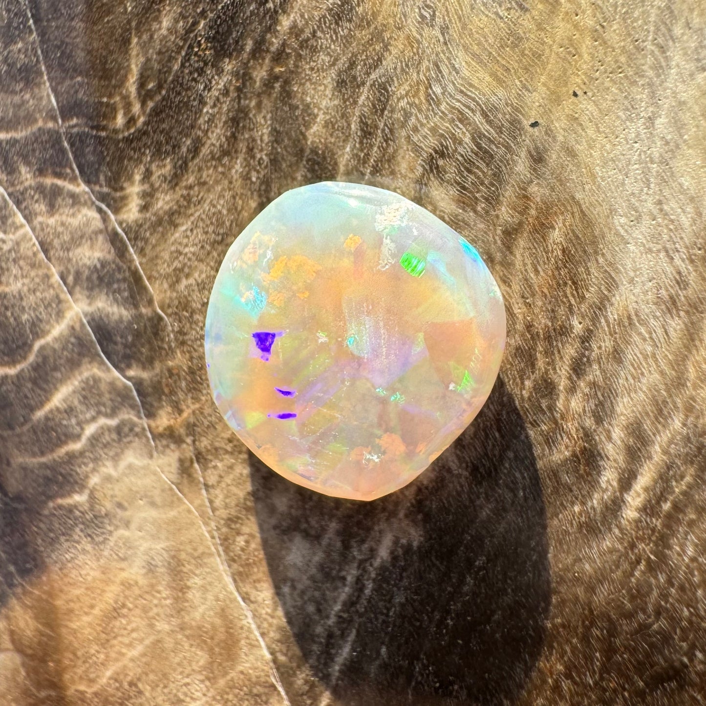 Lightning Ridge Opal 1.6carat Solid Hand-Cut Honeycomb Pattern - Iona Opal Australia