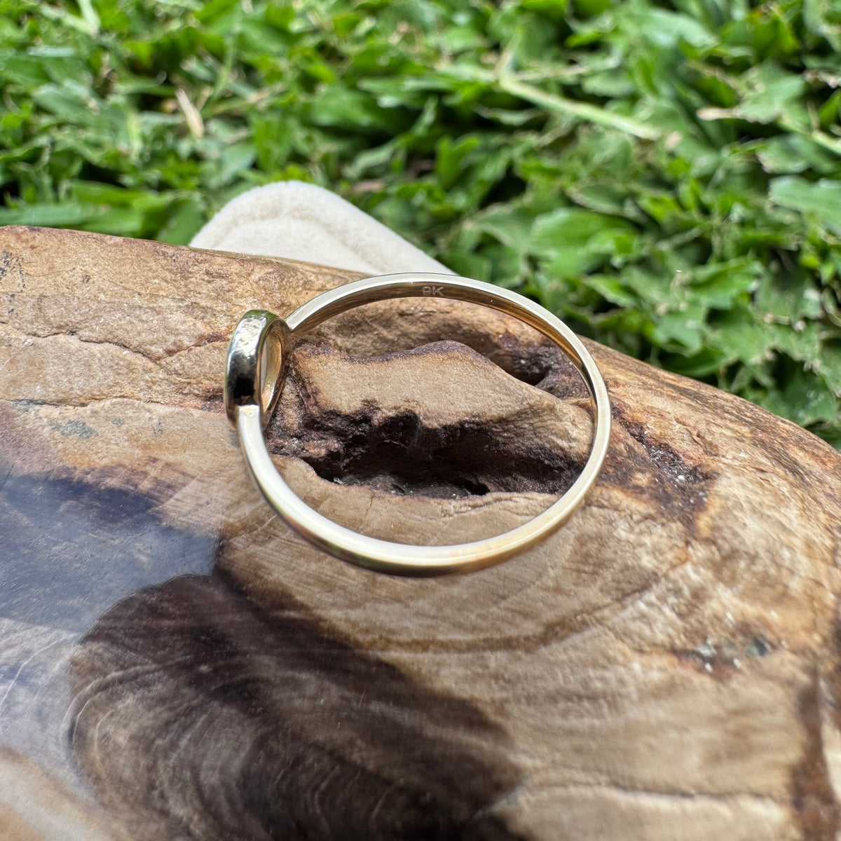 0.7ct Lightning Ridge Crystal Opal Ring ~ 'Hervey Bay Blues' | 9ct Yellow Gold | Solid Australian Opal