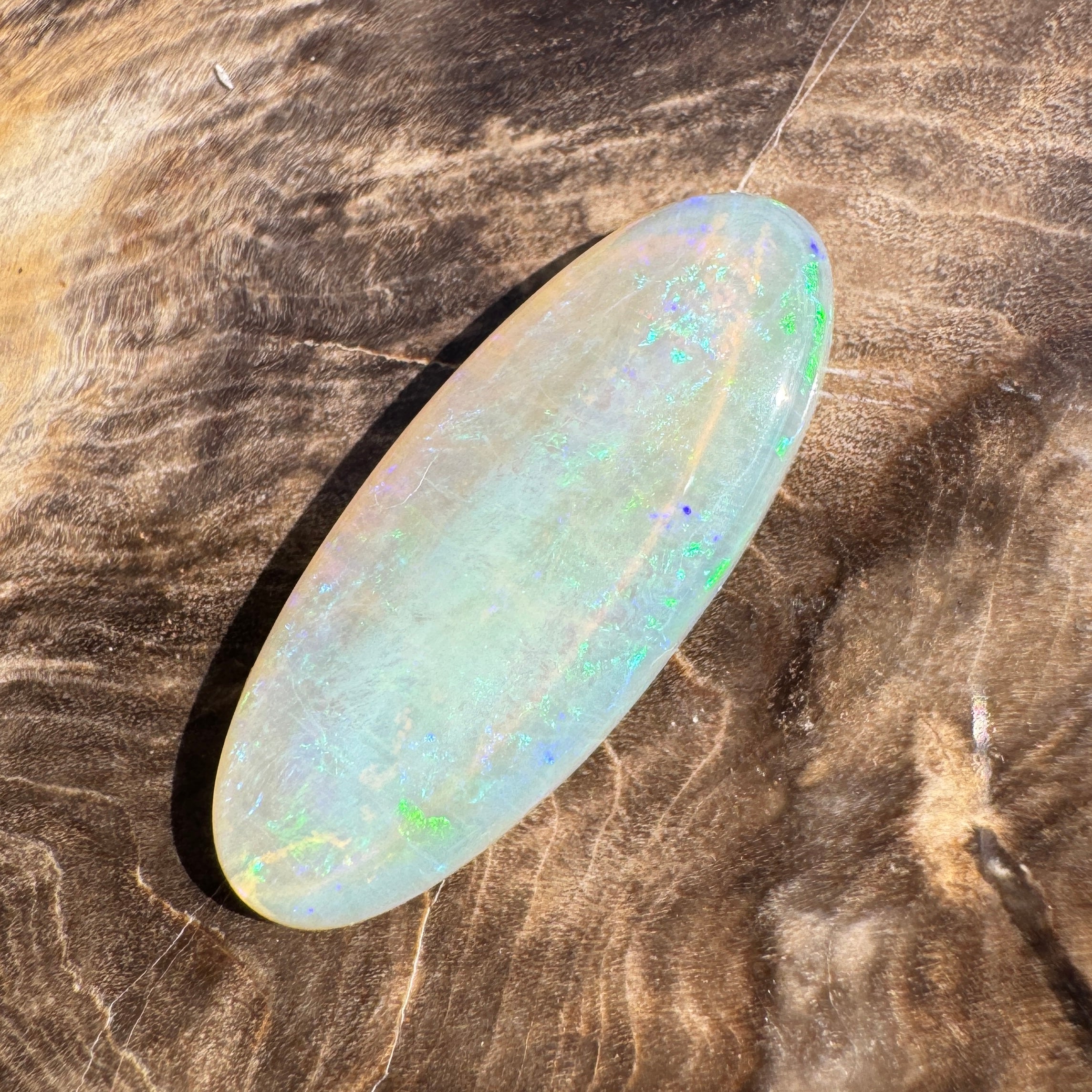 5.8ct Lightning Ridge Crystal Opal | Solid Australian Opal | Hand-Cut