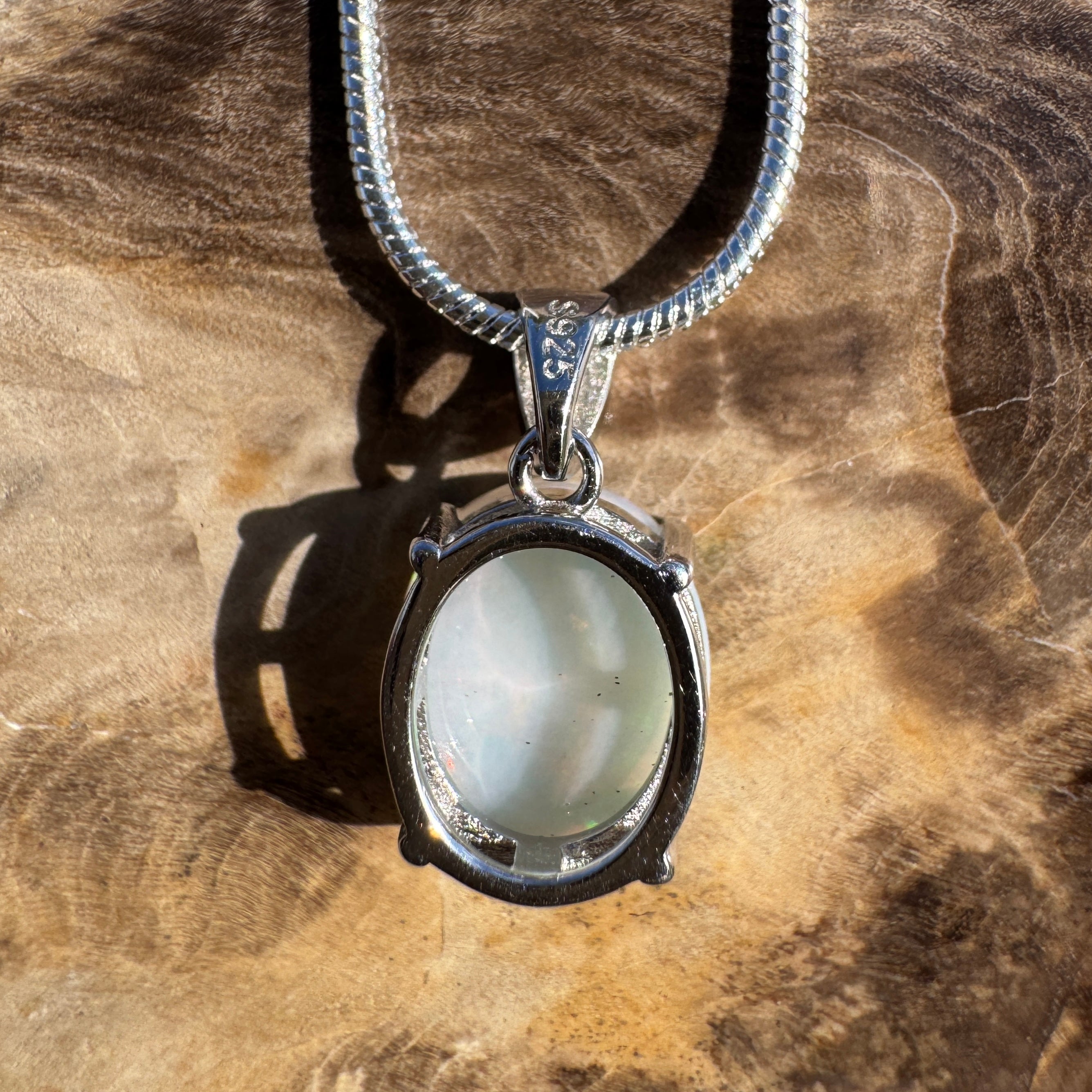 1.3ct Coober Pedy Opal Pendant Necklace ~ 'Noosa Nightfall' | 925 Sterling Silver | Solid Australian Opal