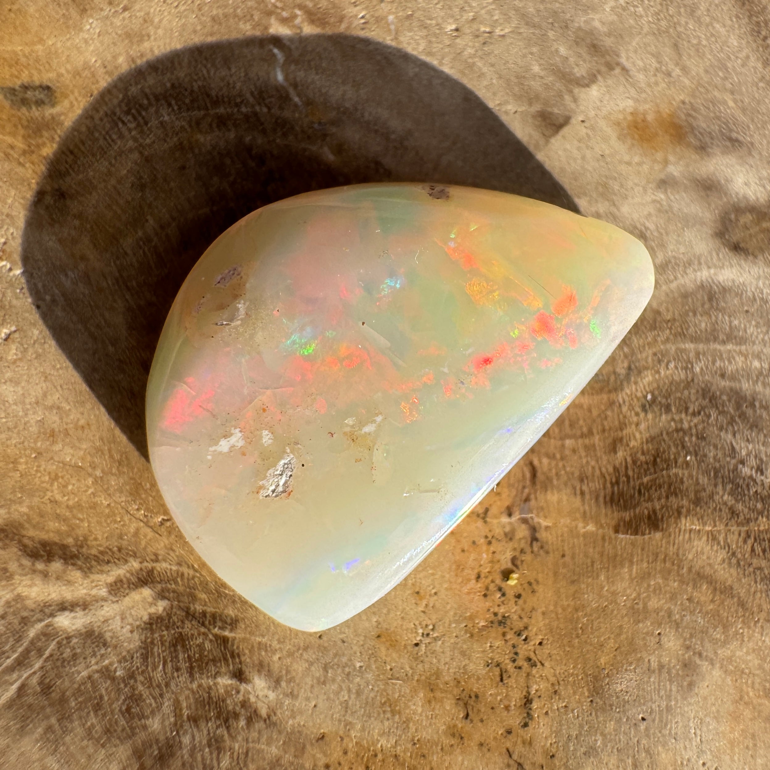 2.8ct Coober Pedy White Opal | Solid Australian Opal | Hand-Cut