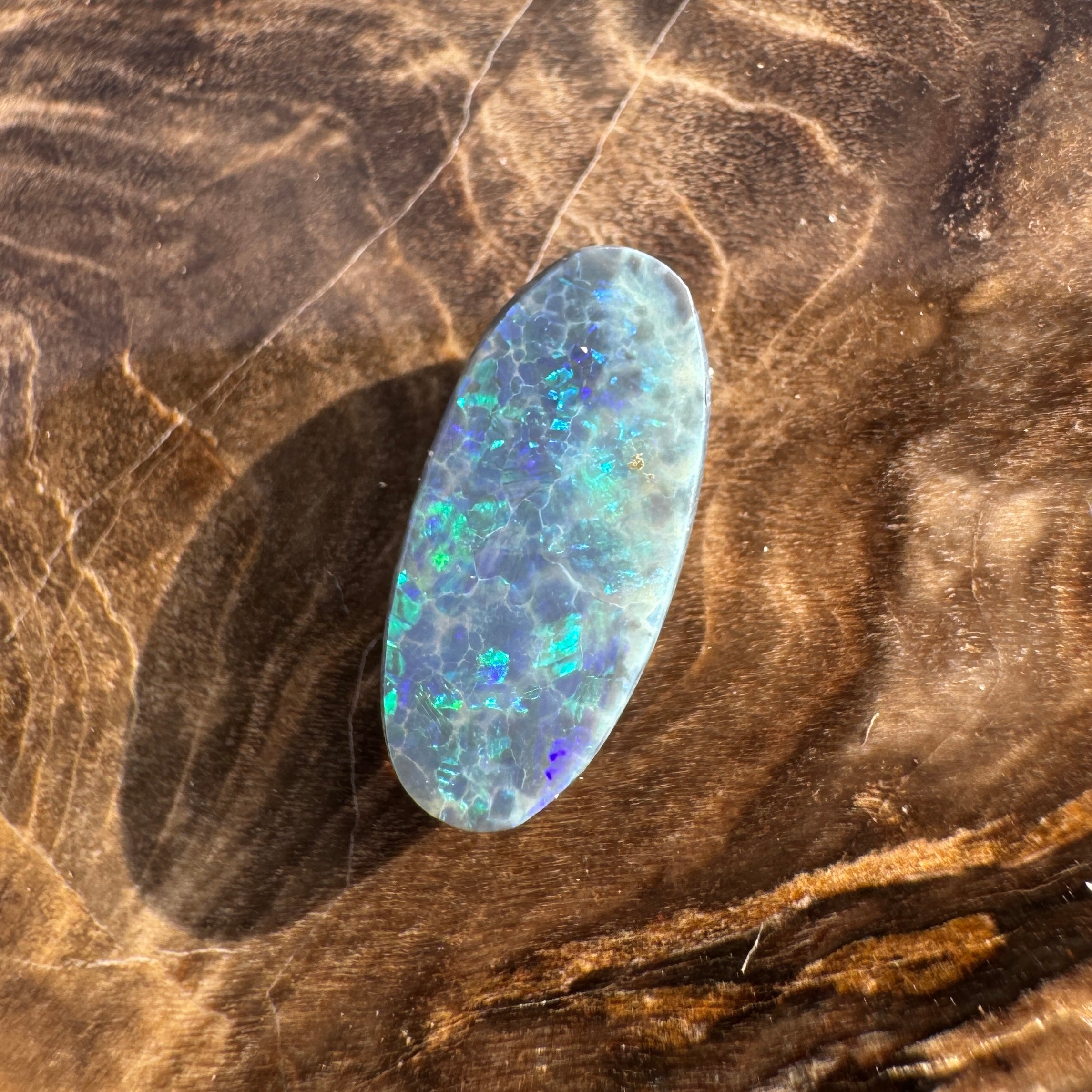 1ct Lightning Ridge Semi Black Opal | Solid Australian Opal | Hand-Cut