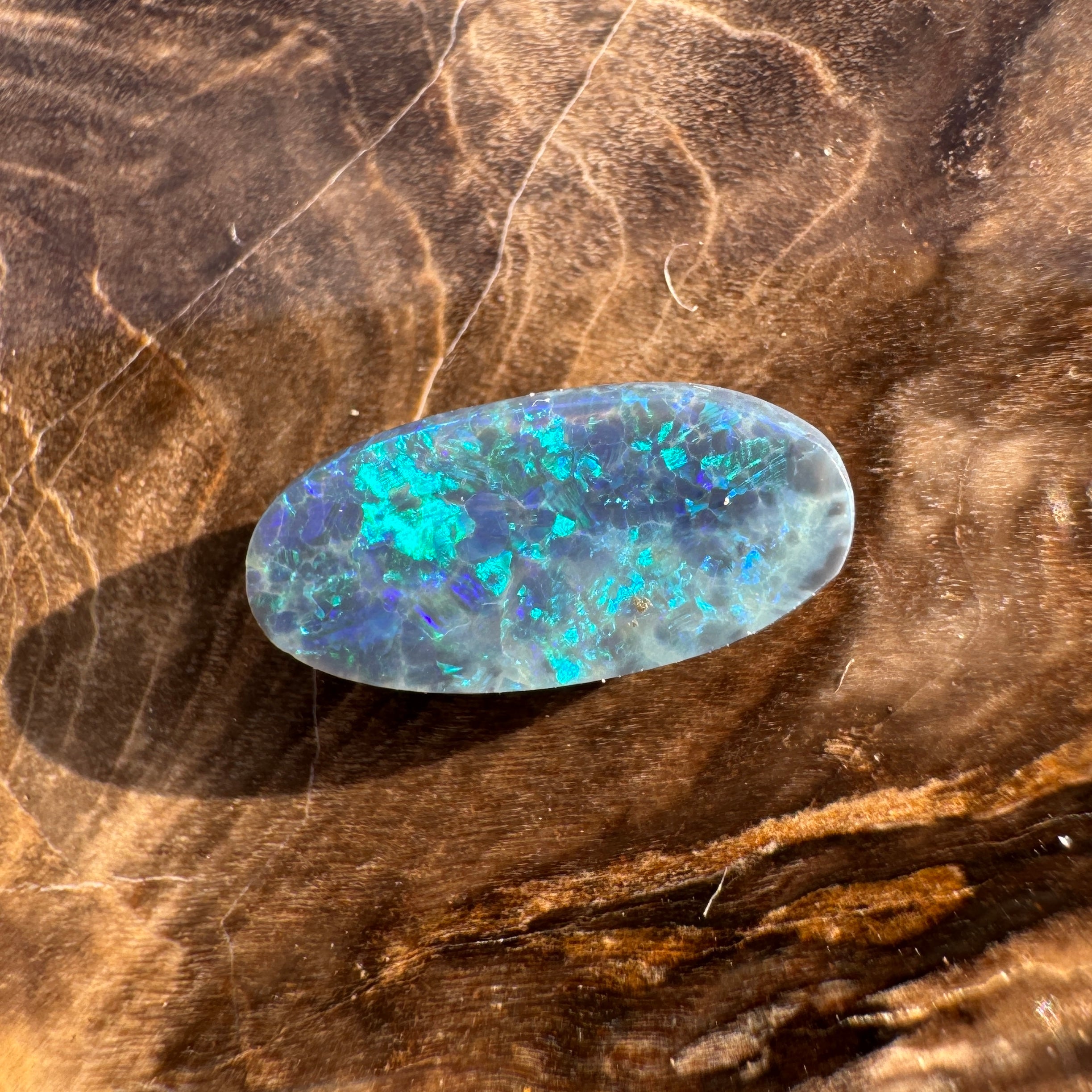 1ct Lightning Ridge Semi Black Opal | Solid Australian Opal | Hand-Cut