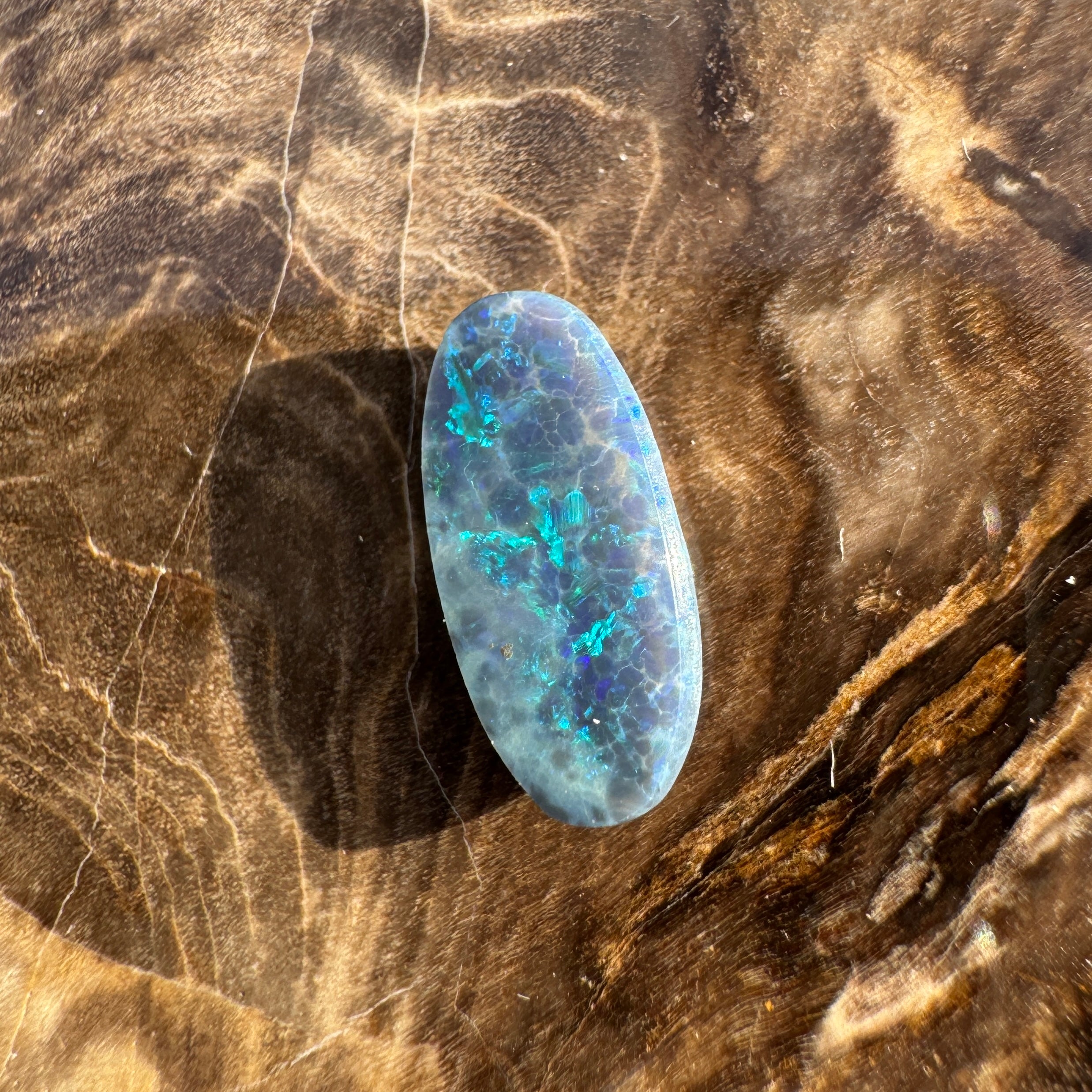 1ct Lightning Ridge Semi Black Opal | Solid Australian Opal | Hand-Cut